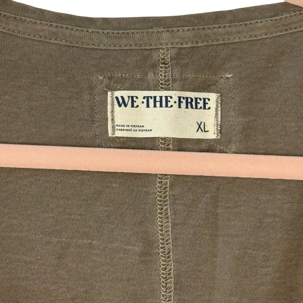 We The Free Nina V-Neck Long-Sleeve Tee NWT Size XL Fallen Rock Color Tan Brown - Picture 10 of 11